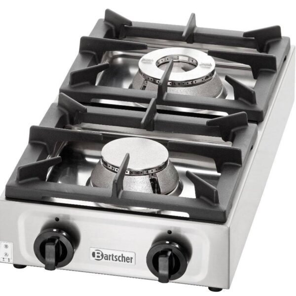 Gas-Kocher - 2 Brenner Hintereinander - 350x660x(h)170mm