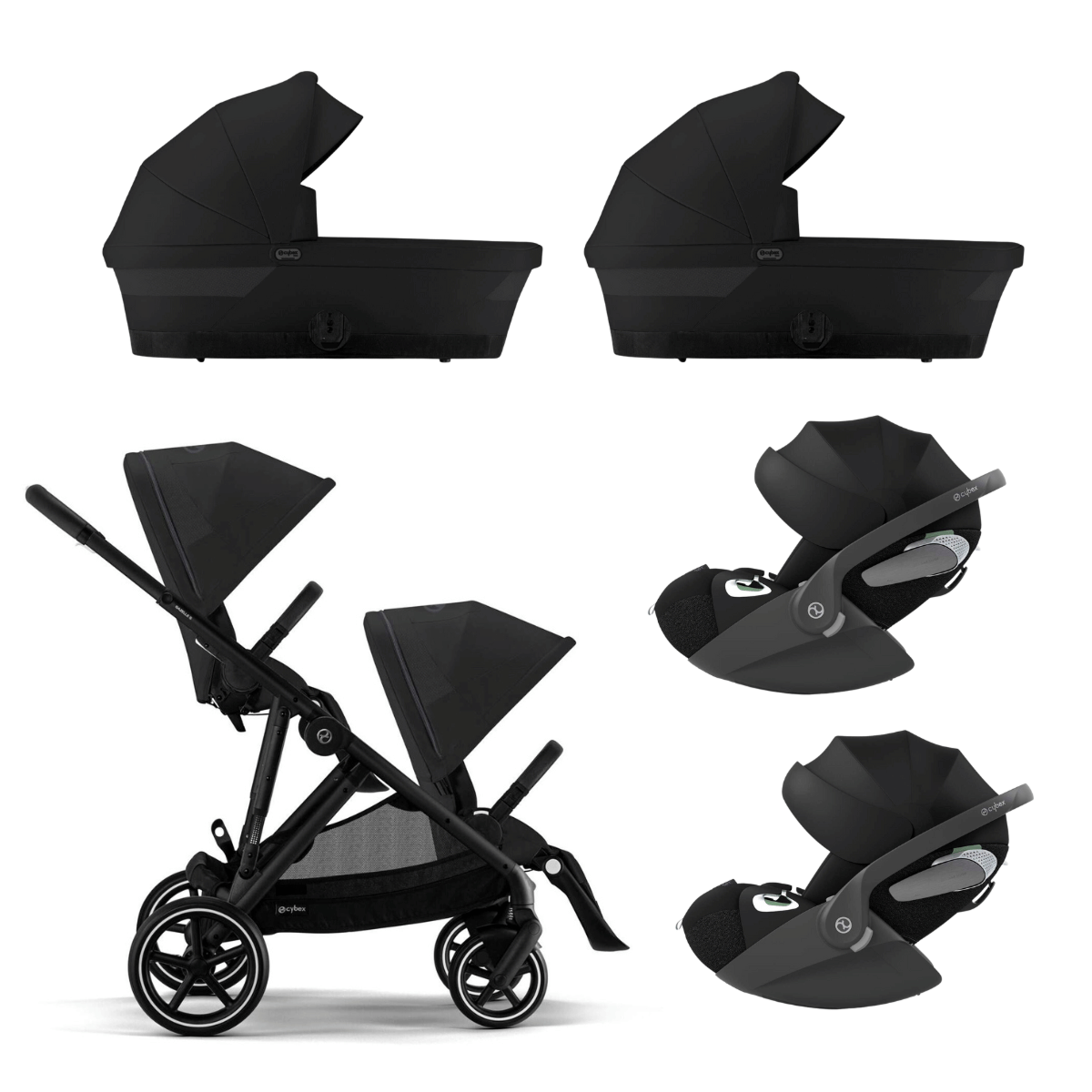 Cybex Trio Zwillingskinderwagen Gazelle mit Cloud T Cybex Trio Zwillingskinderwagen Gazelle mit Cloud T – Bild 1