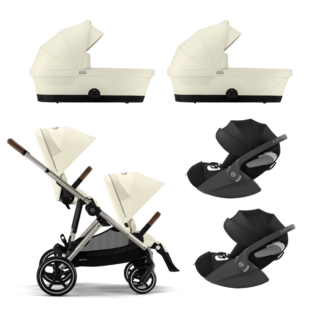 Cybex Trio Zwillingskinderwagen Gazelle mit Cloud T Cybex Trio Zwillingskinderwagen Gazelle mit Cloud T – Bild 2