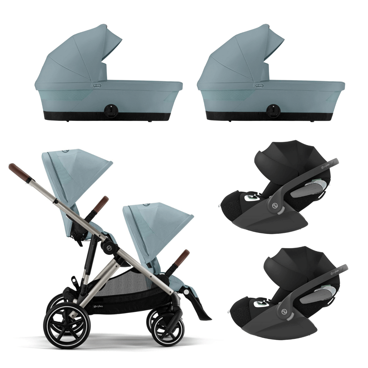Cybex Trio Zwillingskinderwagen Gazelle mit Cloud T Cybex Trio Zwillingskinderwagen Gazelle mit Cloud T – Bild 3