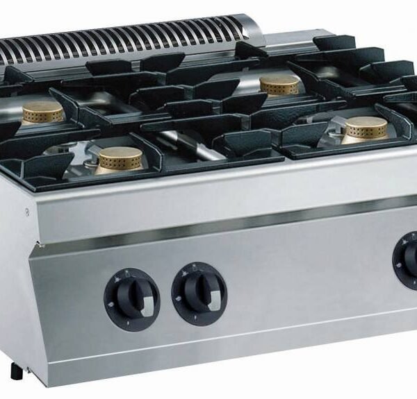 Gasherd - 2 Brenner - 2 x 5,5kw - 800x700x(h)250mm