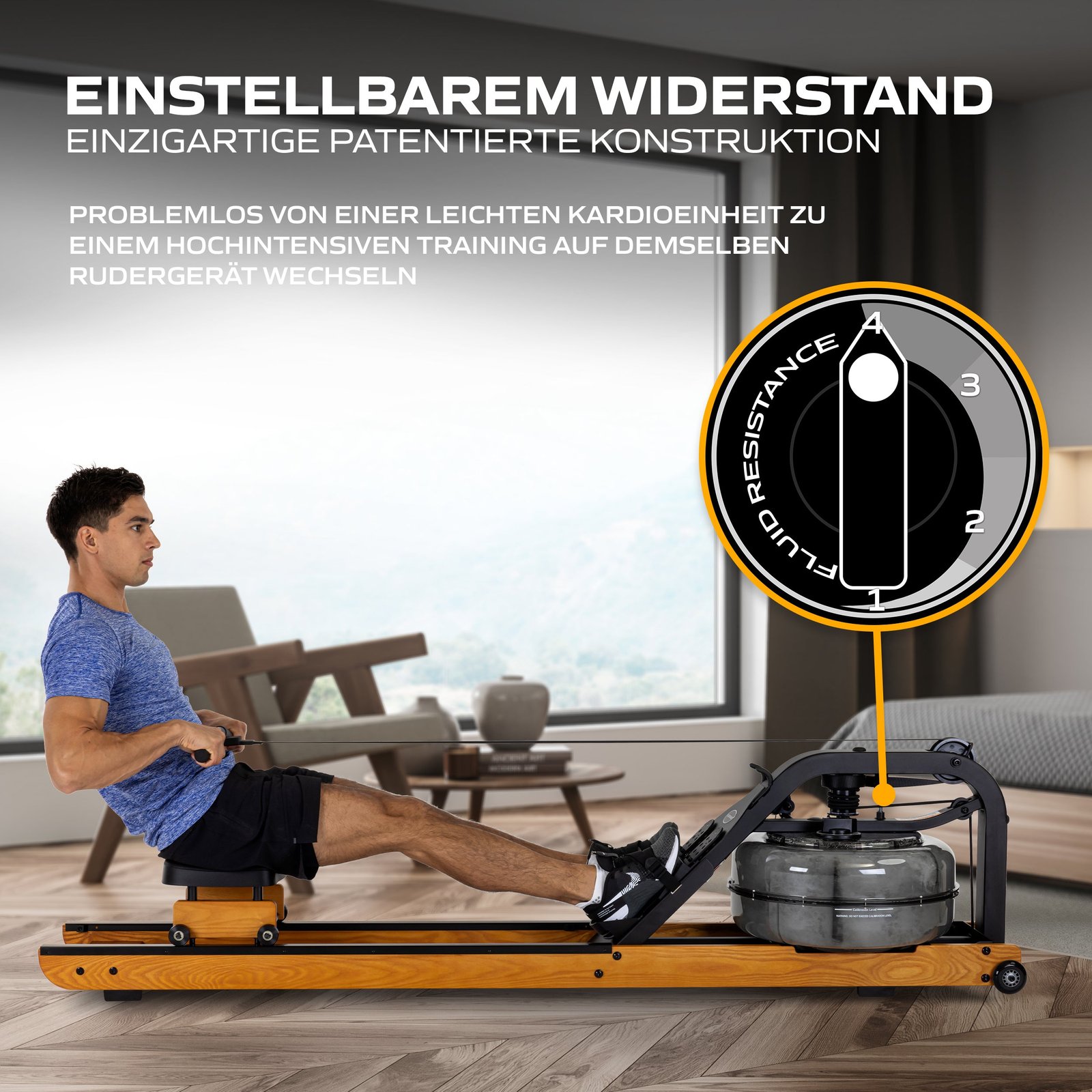 Fluid Rower Rudergerät Apollo Plus Esche Fluid Rower Rudergerät Apollo Plus Esche – Bild 6