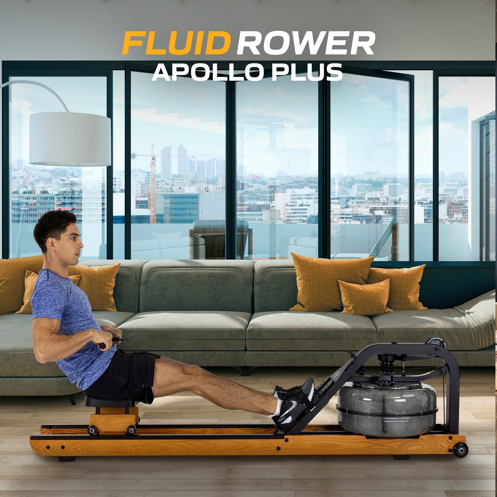 Fluid Rower Rudergerät Apollo Plus Esche Fluid Rower Rudergerät Apollo Plus Esche – Bild 9