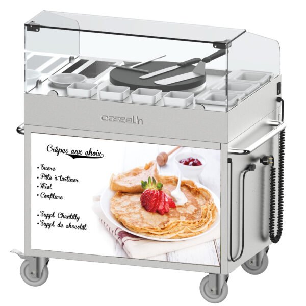 Eingebauter Trolley für die Crêpe-Maker-Servierstation 40 - 1040x708x(H)1150mm