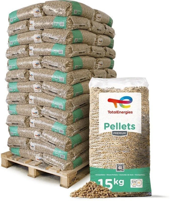 TotalEnergies Holzpellets Premium – 975 kg (65 x 15 kg Säcke) TotalEnergies Holzpellets Premium – 975 kg (65 x 15 kg Säcke) – Bild 1