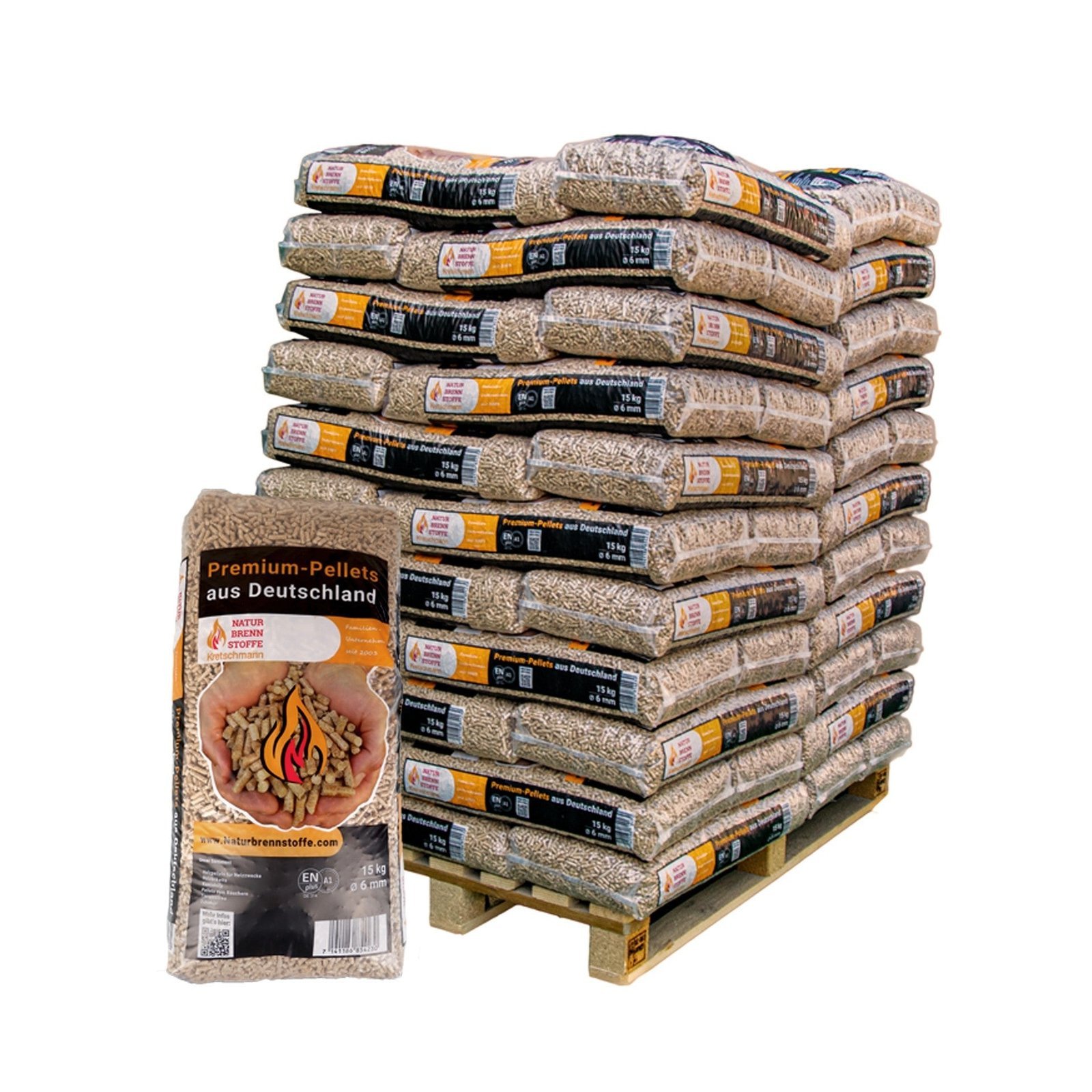 Holzpellets ENplus A1 – 960 kg | 6 mm Holzpellets ENplus A1 – 960 kg | 6 mm – Bild 1