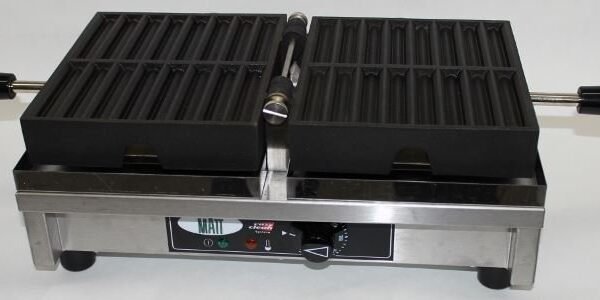 Frites Waffeleisen - 2 x 8 Waffelfriten - 260x440x(h)220mm - 1.8KW