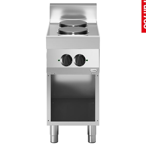 Elektroherd Modular - Offener Unterschrank - 2 Kochzonen 400V - 70x40x99cm