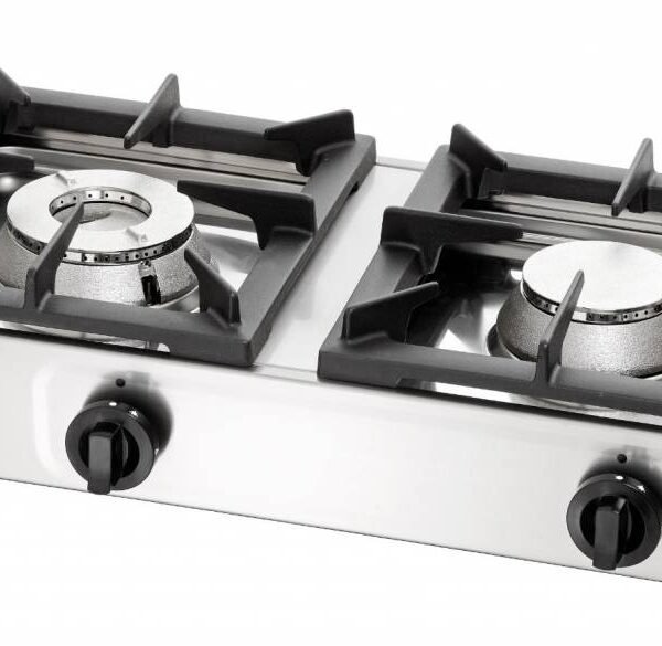 Gas-Kocher - 2 Brenner - 660x350x(h)170mm