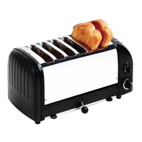 Toaster Schwarz - 3kW/230V - 6 Schlitze - 195 Scheiben pro Stunde