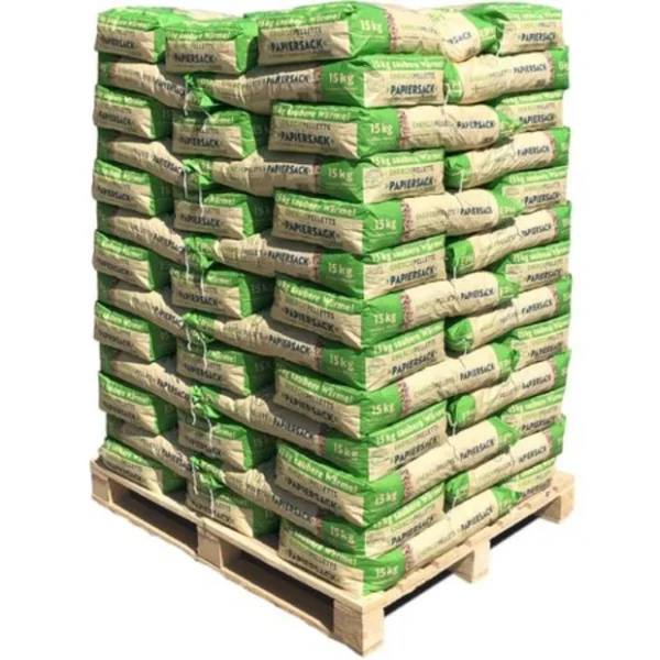 Holzpellets in EPH-Papiersäcken, 65 x 15 kg – 975 kg