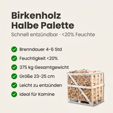Gespaltene und kammergetrocknete Brennholzpalette, 25 cm Gespaltene und kammergetrocknete Brennholzpalette, 25 cm – Bild 6