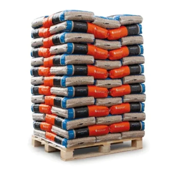 1 Palette – ENplus A1 blaue Holzpellets / 15 kg x 65 Säcke, d.h. 975 kg