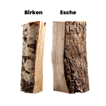 Halbe Palette gespaltenes, ofengetrocknetes Birken-/Eschen-Brennholz, Brennholz