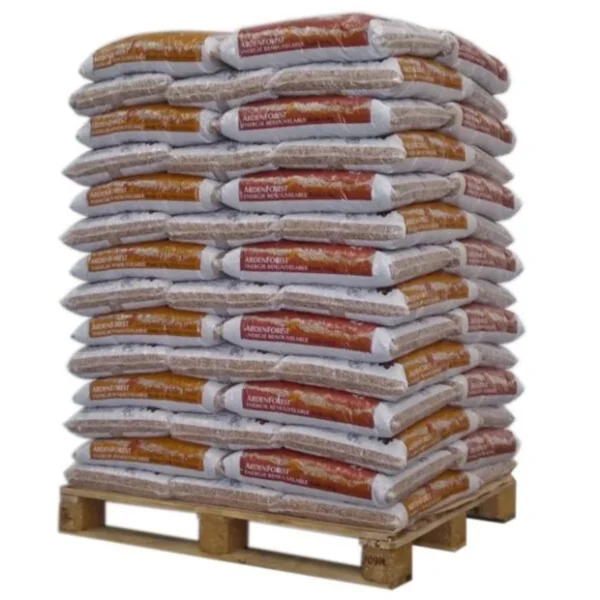 1 Palette – Rote Holzpellets, 975 kg