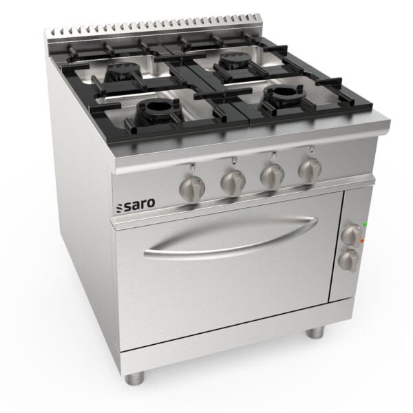 SARO Gasherd+Elektroofen, 4 Brenner, Modell LQ/CUG4NE