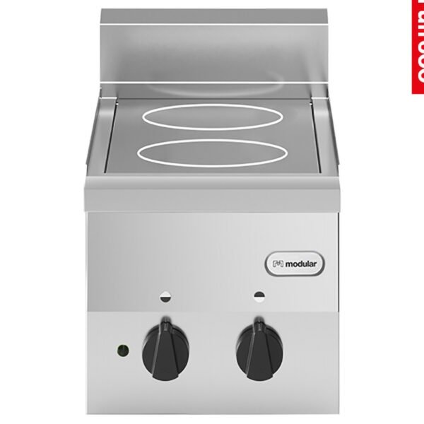 Modulares Cerankochfeld – 2 Kochzonen – 400 V – 60 x 30 cm