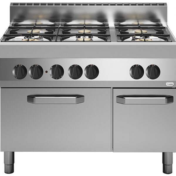 Herd mit Backofen Modular – 6 Brenner – Erdgas – 70 x 110 x 99 cm