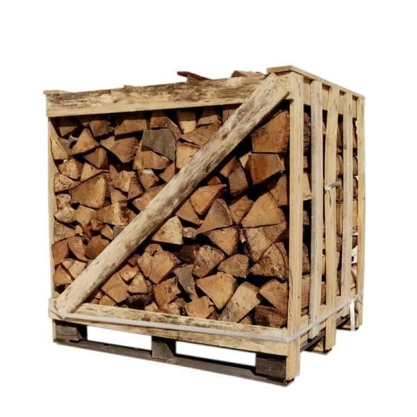 BRENNHOLZ – 33 CM – TROCKEN – MISCHUNG AUS HARTHOLZ – PALETTE 1 M3 – 1,5 STERE