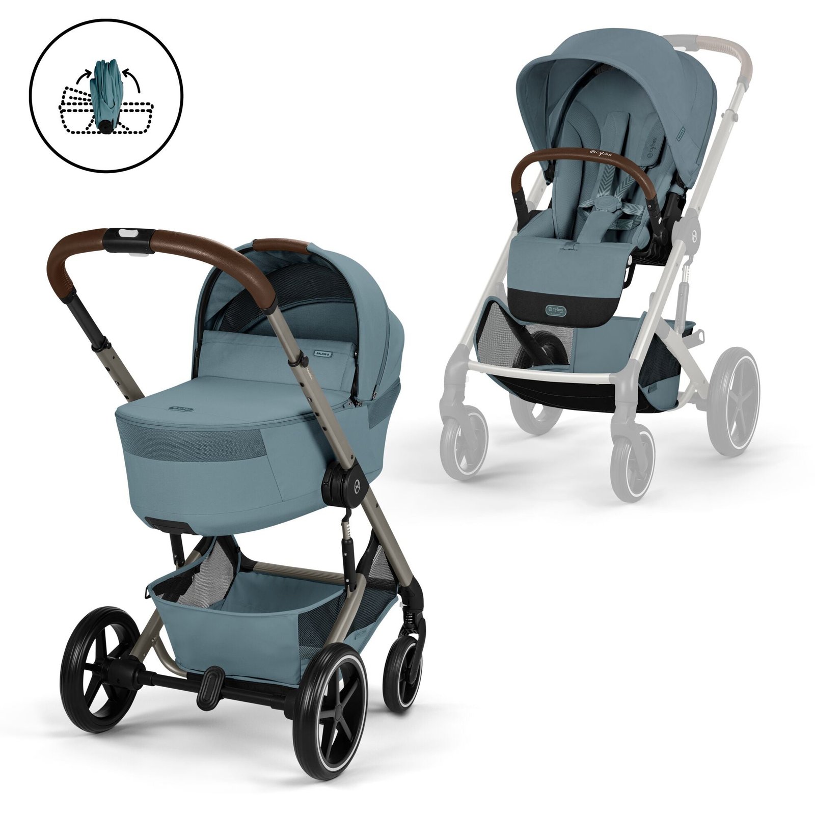 Duo CYBEX Balios S Lux – Passeggino + Navicella Richiudibile Fold Cot – Bild 3