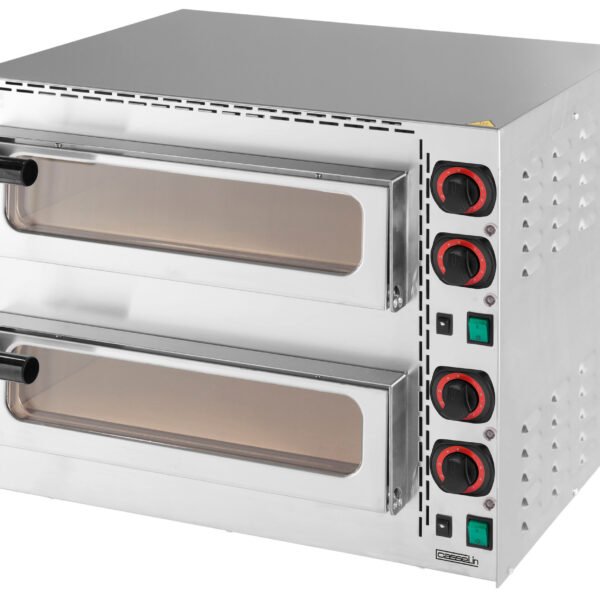 Casselin - 2 Kammer Pizzaofen 400 - 3,4kW - B 550 x T 536 x H 488 mm
