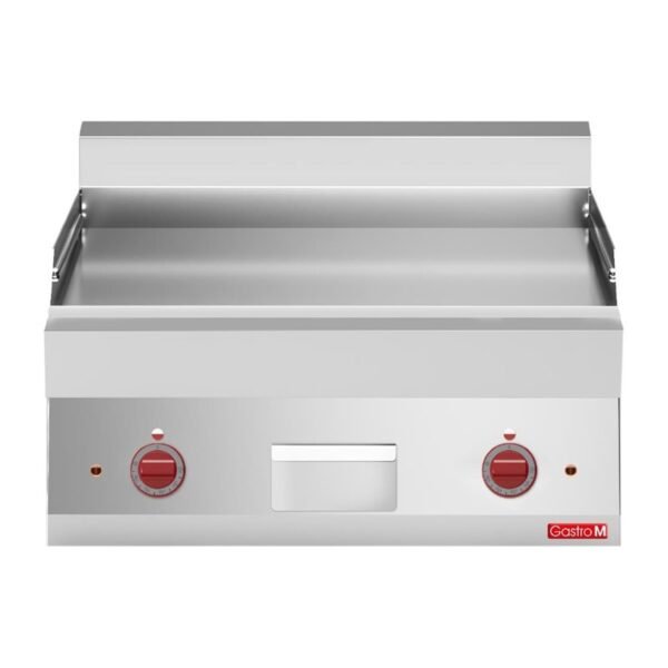 Elektro-Grillplatte - 9kW/400V - Gussstahlplatte - 70 x 65cm - glatt - 650-Serie