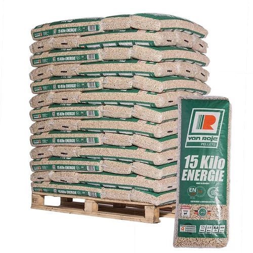 Deutsche Premium Holzpellets Van Roje – Palette 975kg (65 Säcke) Deutsche Premium Holzpellets Van Roje – Palette 975kg (65 Säcke) – Bild 1