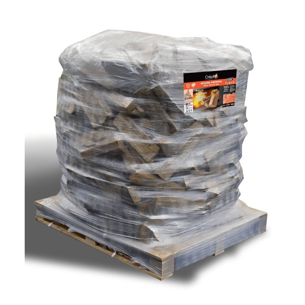 Premium-Brennholz 25 cm, 1,3 m3 trockene, kammergetrocknet Palette Premium-Brennholz 25 cm, 1,3 m3 trockene, kammergetrocknet Palette – Bild 1