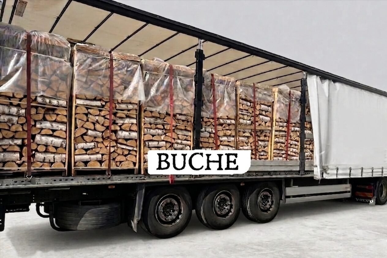 LKW-Ladung Brennholz – Buche – 25 cm – kammergetrocknet – 1,8 RM Paletten LKW-Ladung Brennholz – Buche – 25 cm – kammergetrocknet – 1,8 RM Paletten – Bild 1