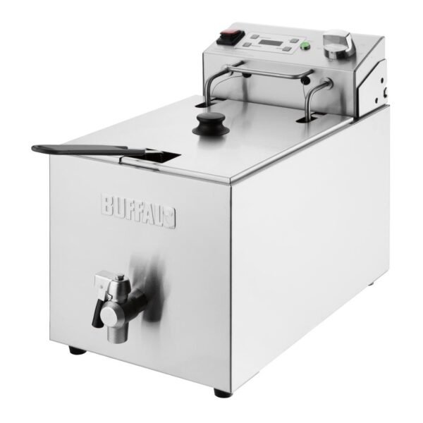 Buffalo Einzelne elektrische Fritteuse mit Timer 8Ltr