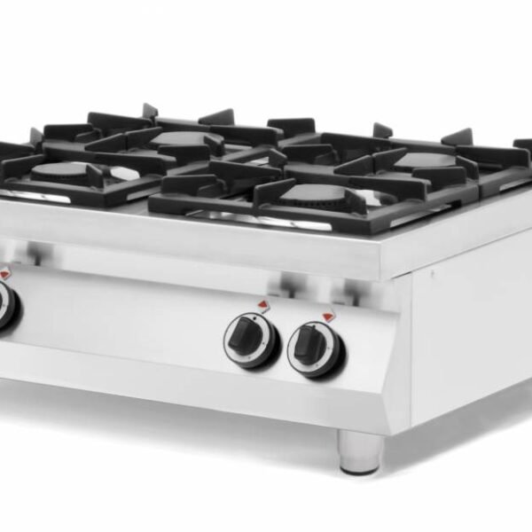 Gasherd Kitchen Line - 4 Brenner - 2 x 3,5 kW + 2x 6 kW - 800x700x(H)310mm