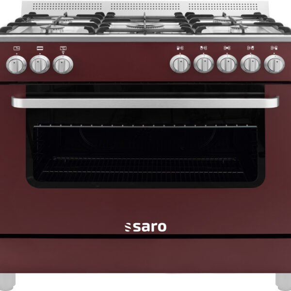 SARO Multifunktionsherd Gas/Elekt., TS95C61LVI bordeaux