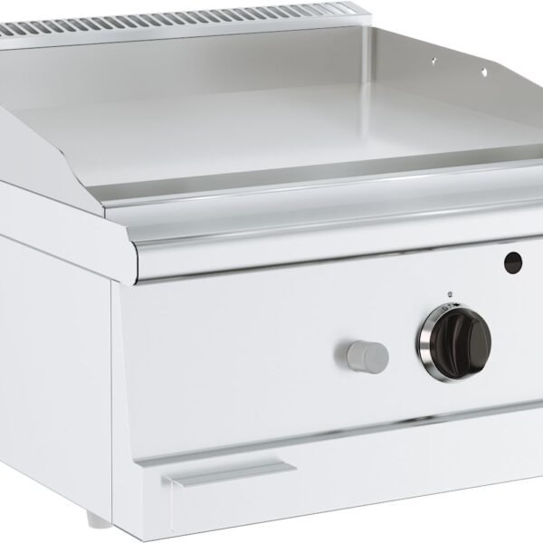 Bas 600 Gasbackplatte Tischmodell - Verchromt glatt 7 kW - 600x600x (H) 300mm