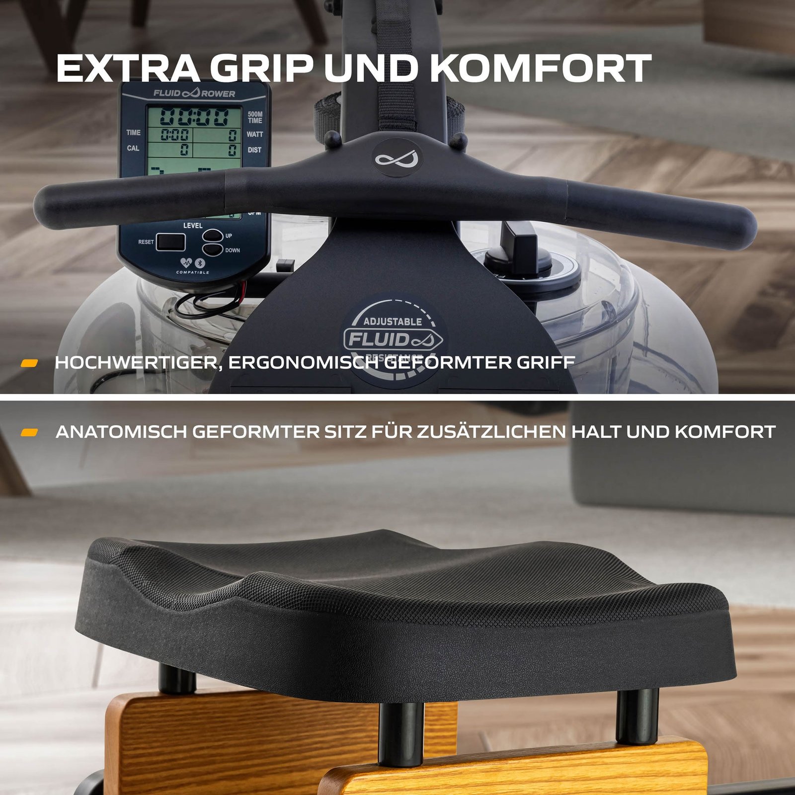 Fluid Rower Rudergerät Apollo XL Buche Fluid Rower Rudergerät Apollo XL Buche – Bild 8