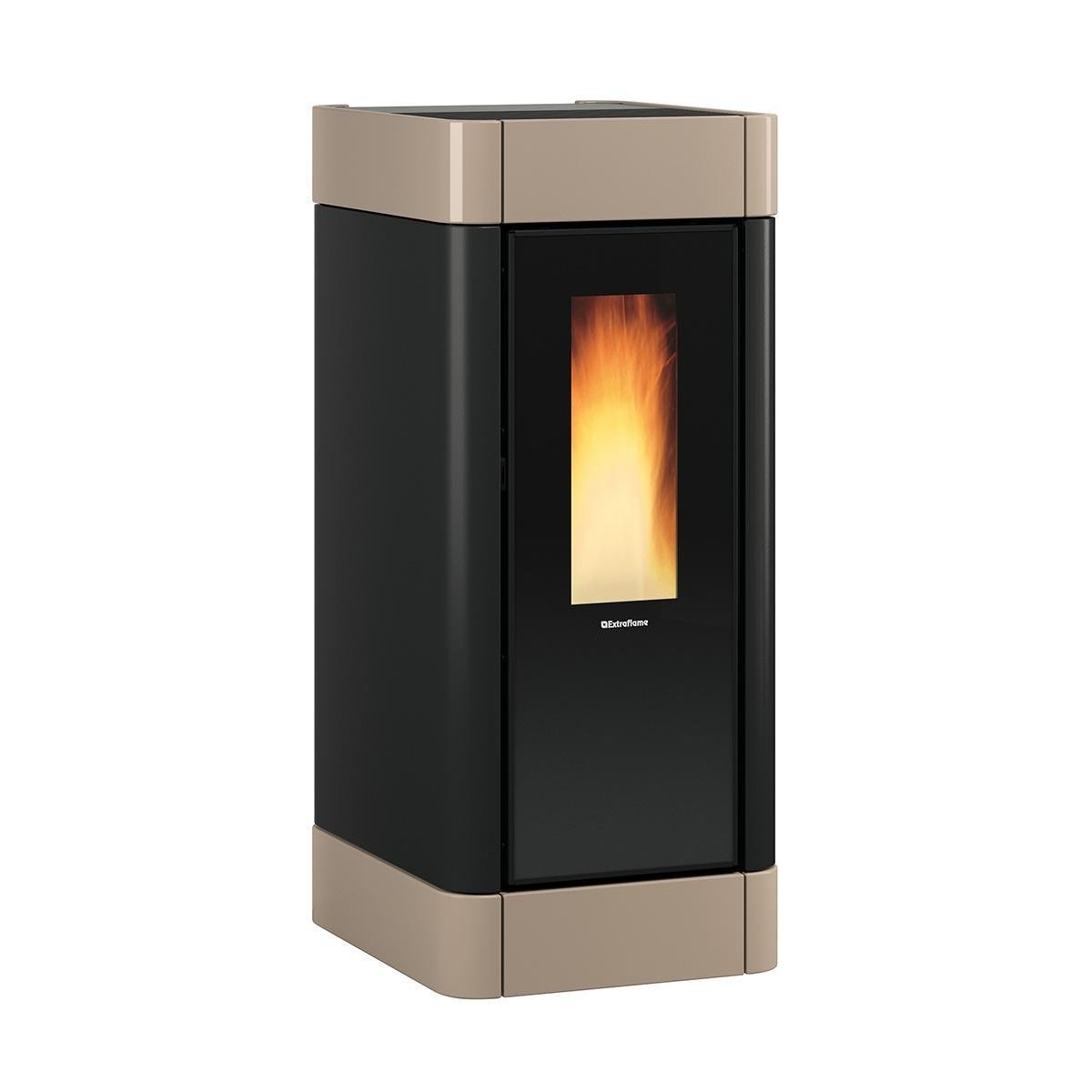 Pelletofen Extraflame Evolution Line Sinfony mit 11 kW - Verkleidung: taupe glänzed Pelletofen Extraflame Evolution Line Sinfony mit 11 kW - Verkleidung: taupe glänzed – Bild 1
