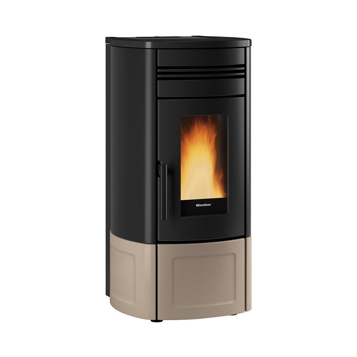 Pelletofen Extraflame Evolution Line Noris Lux mit 12 kW - Verkleidung: taupe matt Pelletofen Extraflame Evolution Line Noris Lux mit 12 kW - Verkleidung: taupe matt – Bild 1