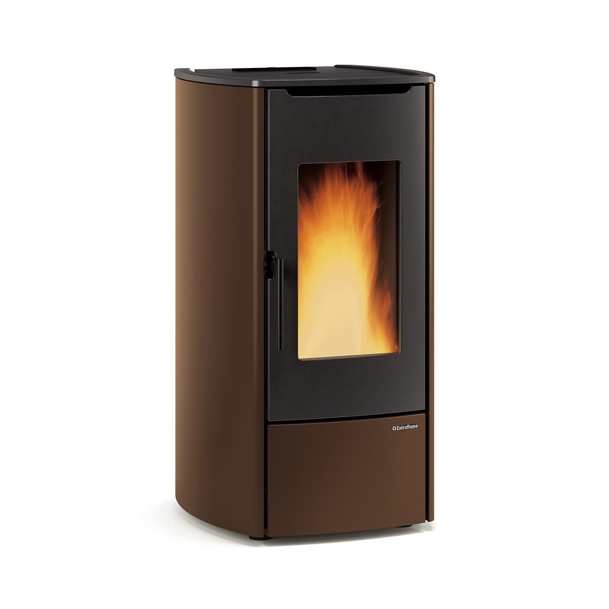 Pelletofen wasserführend Extraflame Marina Idro H11 mit 14,8 kW - Verkleidung: bronze Pelletofen wasserführend Extraflame Marina Idro H11 mit 14,8 kW - Verkleidung: bronze – Bild 1