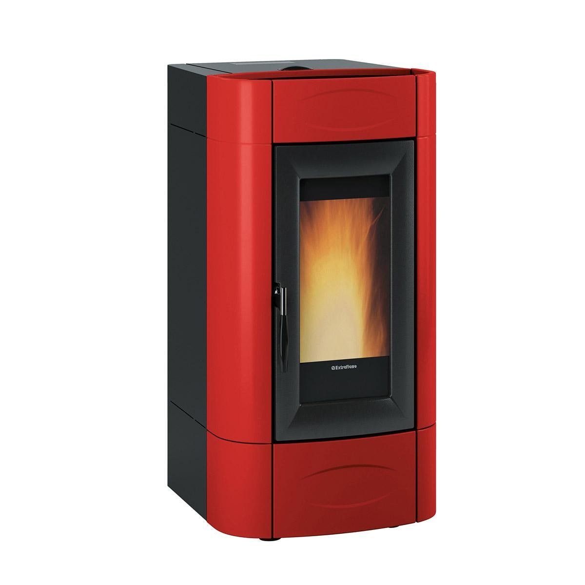 Pelletofen wasserführend Extraflame Evolution Line Isidora Idro H23 5.0 Evo mit 25,8 kW - Verkleidung: bordeaux Pelletofen wasserführend Extraflame Evolution Line Isidora Idro H23 5.0 Evo mit 25,8 kW - Verkleidung: bordeaux – Bild 1