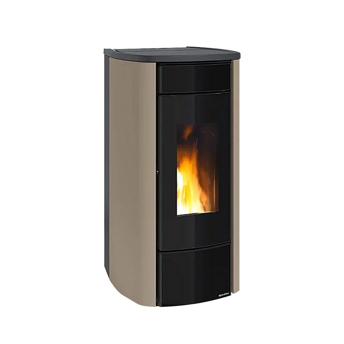 Pelletofen wasserführend Extraflame Evolution Line Miriana Idro H16 mit 18,4 kW - Verkleidung: taupe matt Pelletofen wasserführend Extraflame Evolution Line Miriana Idro H16 mit 18,4 kW - Verkleidung: taupe matt – Bild 1
