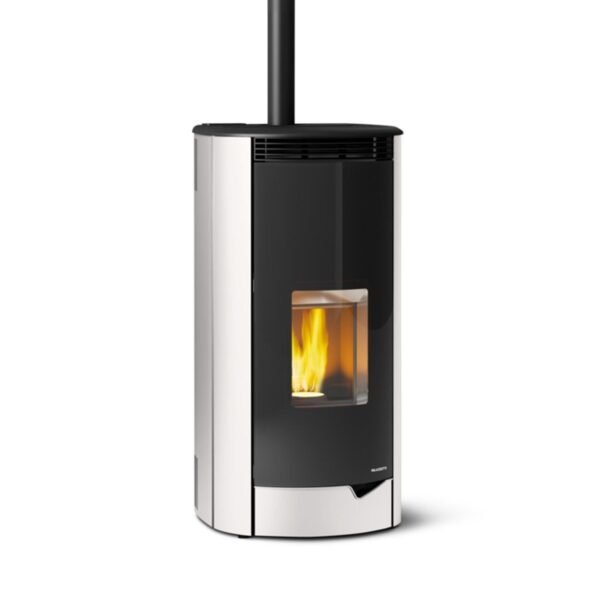 Pelletofen Palazzetti Ecofire Marianne 6 US, 6 kW - Ausführung: Stahl Weiß