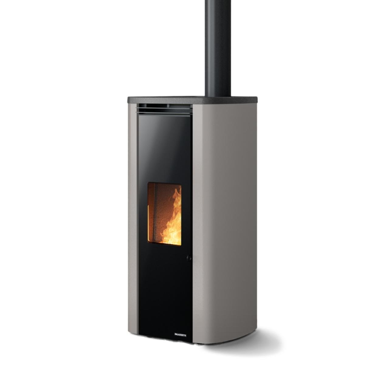 Pelletofen Palazzetti Ecofire Theo TC 9 US, 9kW - Ausführung: Stahl Taubengrau Pelletofen Palazzetti Ecofire Theo TC 9 US, 9kW - Ausführung: Stahl Taubengrau – Bild 1