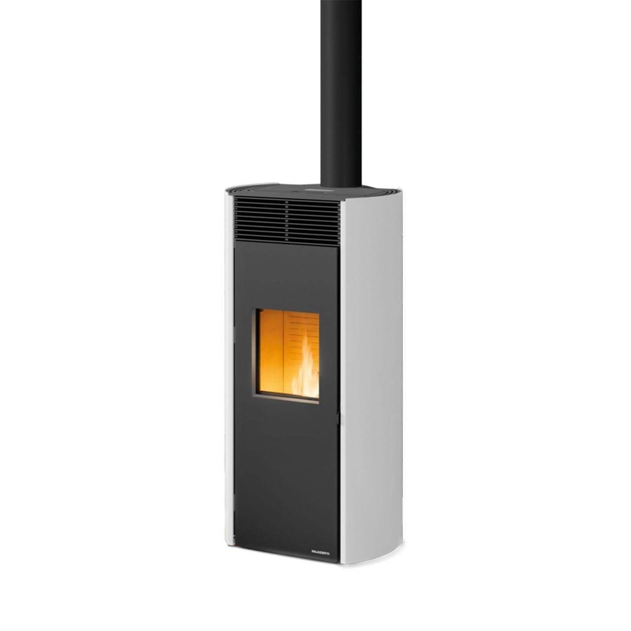 Pelletofen Palazzetti Clelia TC 9 US, 9 kW - Ausführung: Stahl Weiß Pelletofen Palazzetti Clelia TC 9 US, 9 kW - Ausführung: Stahl Weiß – Bild 1